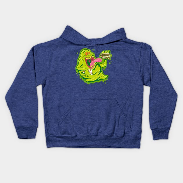 Steel City Slimer Tea Kids Hoodie by Steel City Ghostbusters